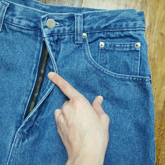 SOLD Vintage Stefano Leather Lace-up Boho Mom Jeans - Picture 5 of 8